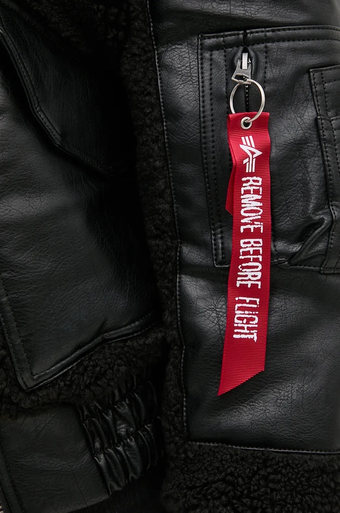 Bunda Alpha Industries Teddy PU Bomber 148001 čierna