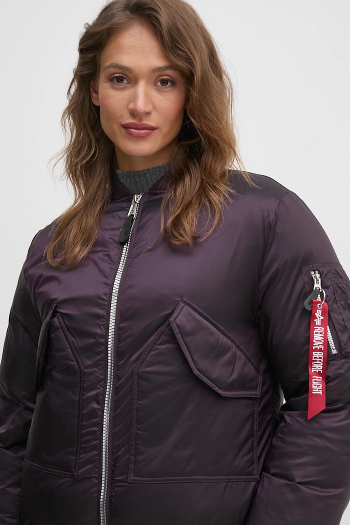 Bunda Alpha Industries oversize fialová 148004