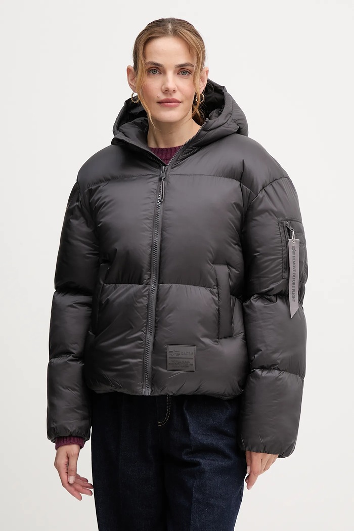 Bunda Alpha Industries zateplené sivá 148006