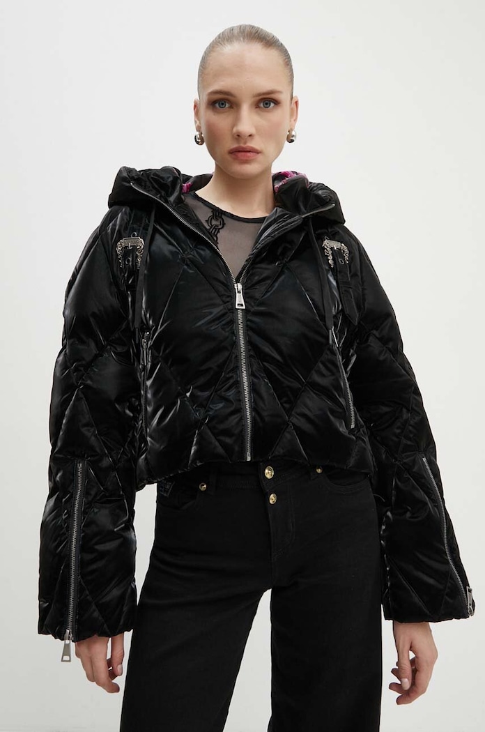 Páperová bunda Versace Jeans Couture oversize čierna 77HAUD14.CQ05D