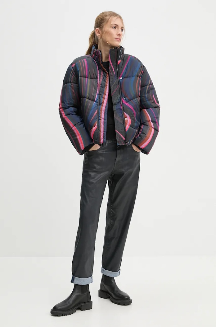 Péřová bunda s příměsí vlny PS Paul Smith W2R.261C.N31234 vícebarevná AW24