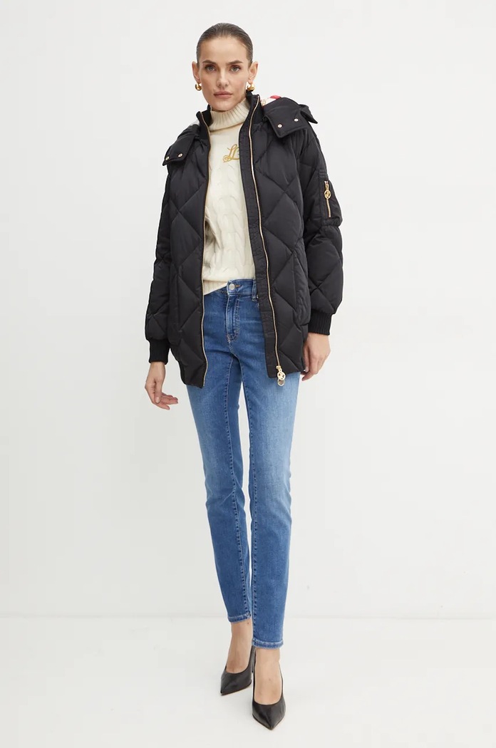 Péřová bunda Luisa Spagnoli SPIGOLO 541433 černá AW24