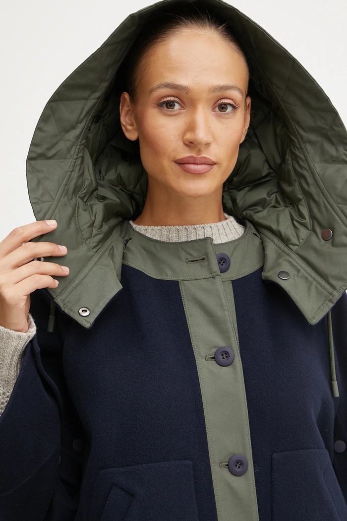 Kaput s primjesom vune Weekend Max Mara mornarsko plava 2425496022600