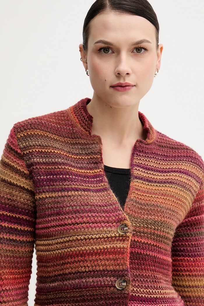 United Colors of Benetton kardigan z dodatkiem wełny pomarańczowy 105CD6880