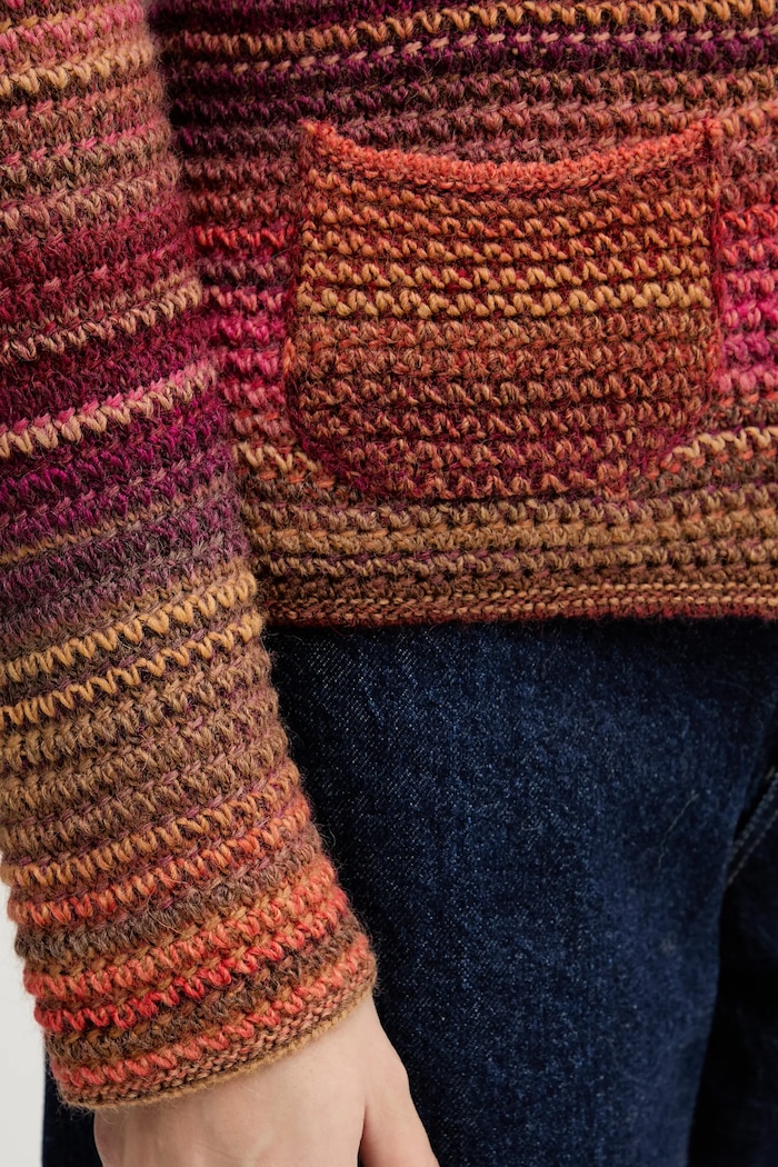 United Colors of Benetton kardigan z dodatkiem wełny 105CD6880 pomarańczowy