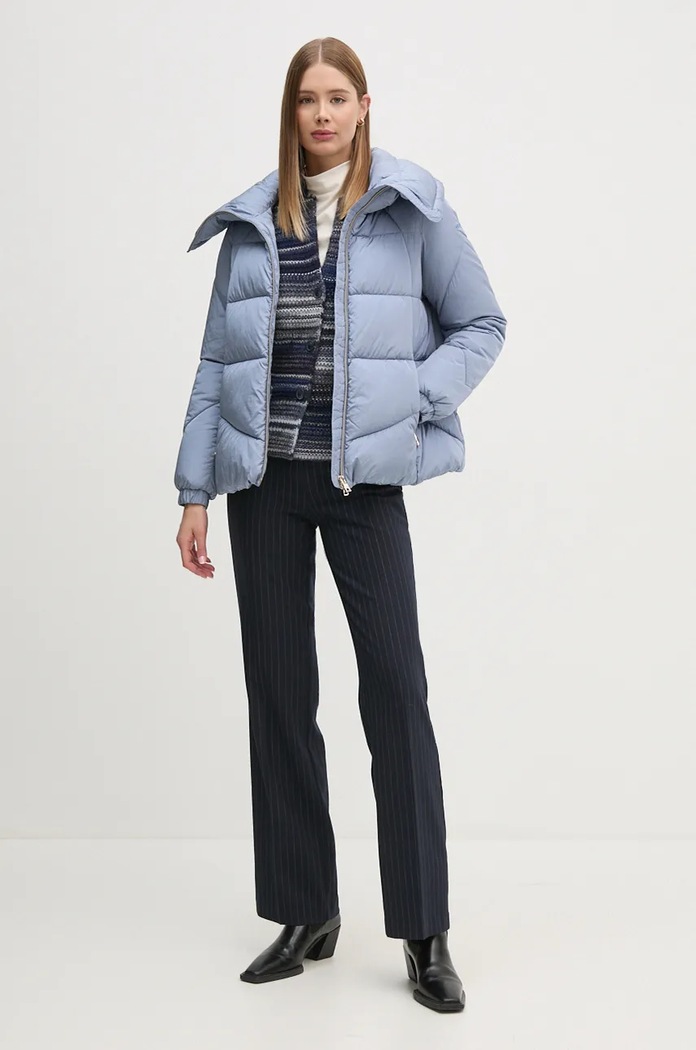 Kardigan s dodatkom vune United Colors of Benetton 105CD6880 mornarsko plava AW25