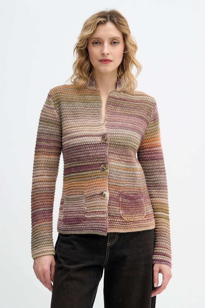 United Colors of Benetton kardigan z dodatkiem wełny średniej grubości zielony 105CD6880