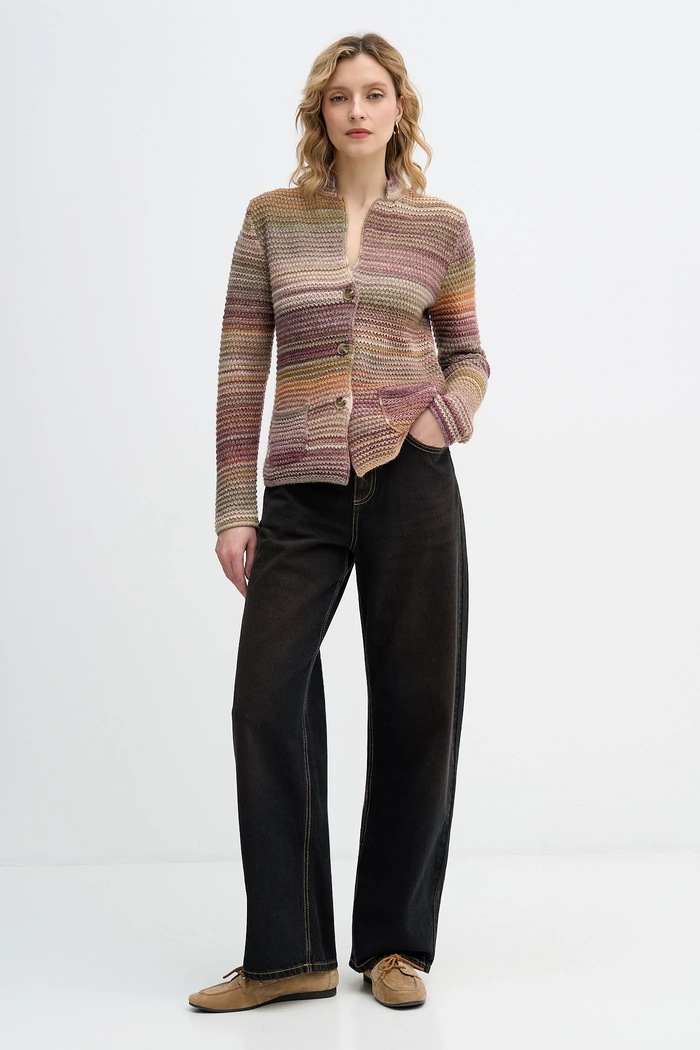 United Colors of Benetton kardigan z dodatkiem wełny 105CD6880 zielony AW25