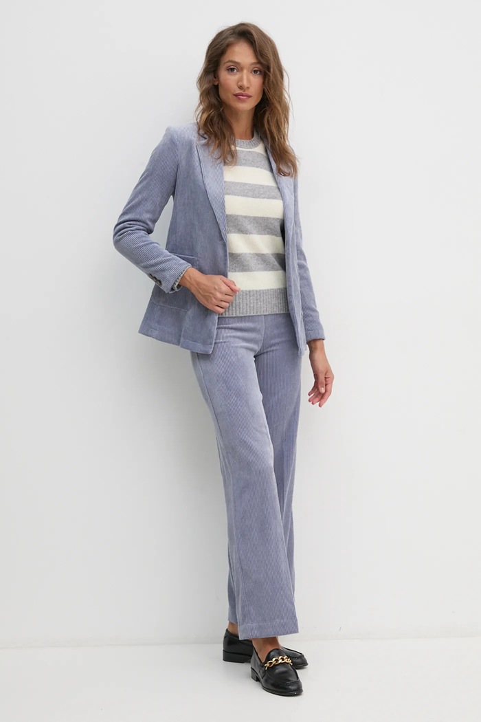 United Colors of Benetton marynarka welurowa 2Q5GDW02G niebieski AW24