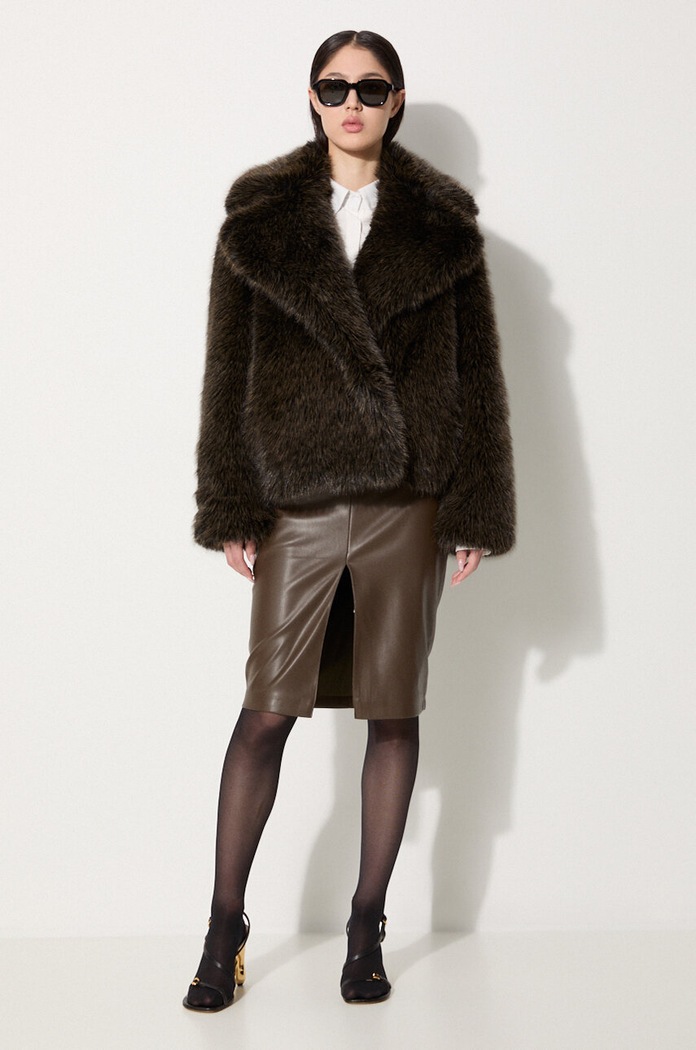 Куртка Kenzo Short Fake Fur Blouson FE62BL1869FP.90 чорний AW24