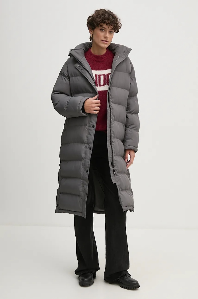Bunda Pepe Jeans BIBI LONG PL402437 šedá AW24