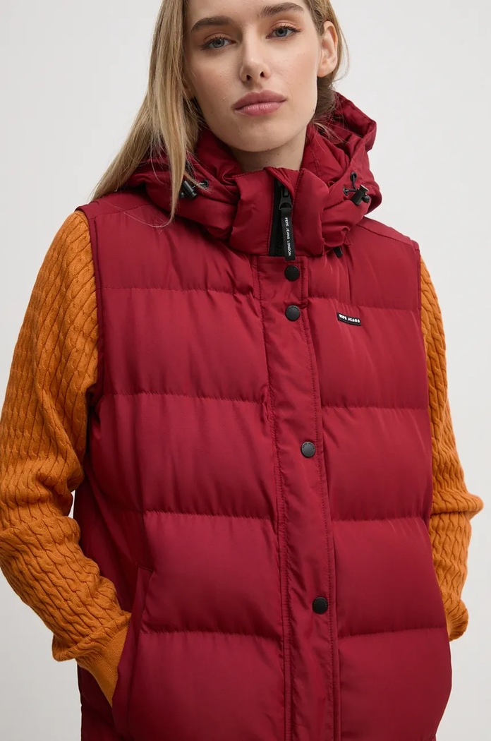 Αμάνικο μπουφάν Pepe Jeans BIBI VEST PL402439 πορτοκαλί