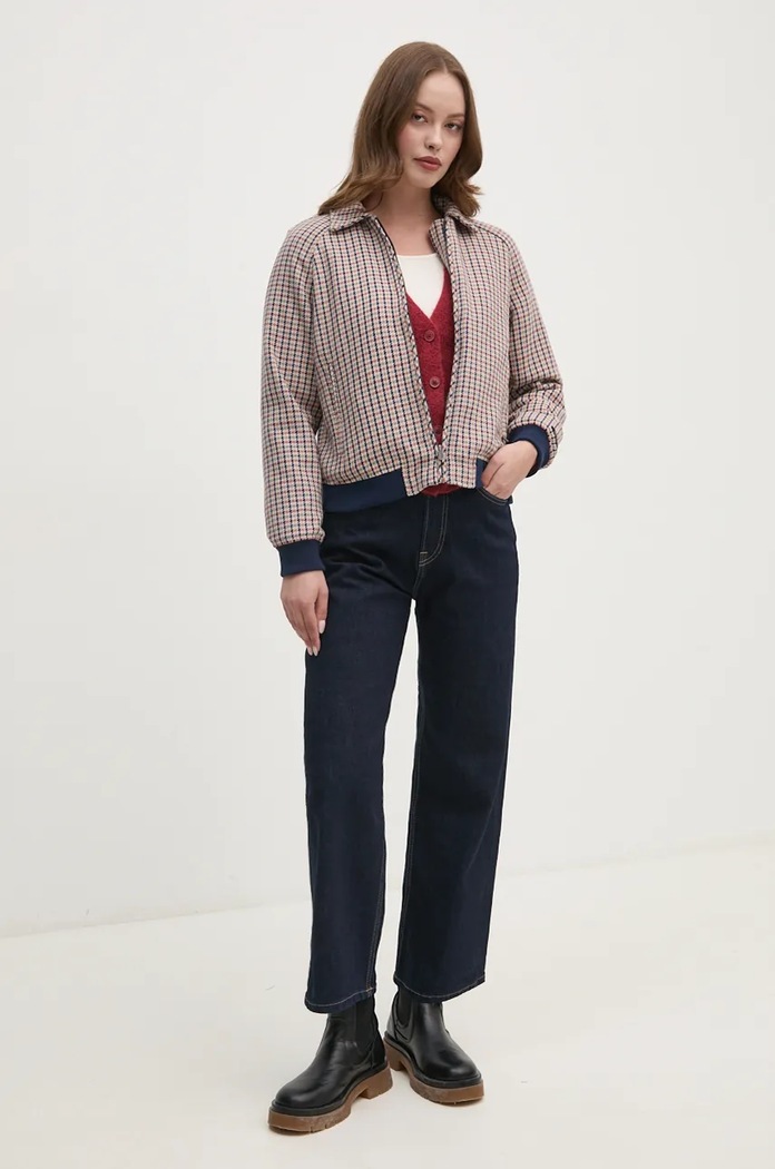 Pepe Jeans kurtka z domieszką wełny BRIDGET PL402466 beżowy AW24