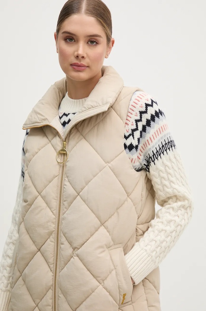 Barbour bezrękawnik Leverton Puffer Gilet beżowy LGI0171