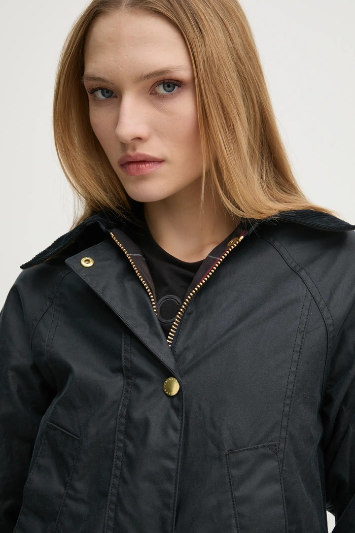 BEADNELL parka damska z bawełną Barbour LWX1402 granatowy