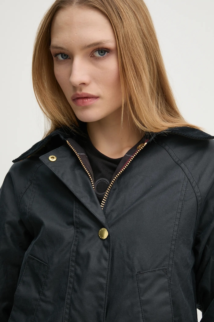 BEADNELL parka damska z bawełną Barbour LWX1402 granatowy