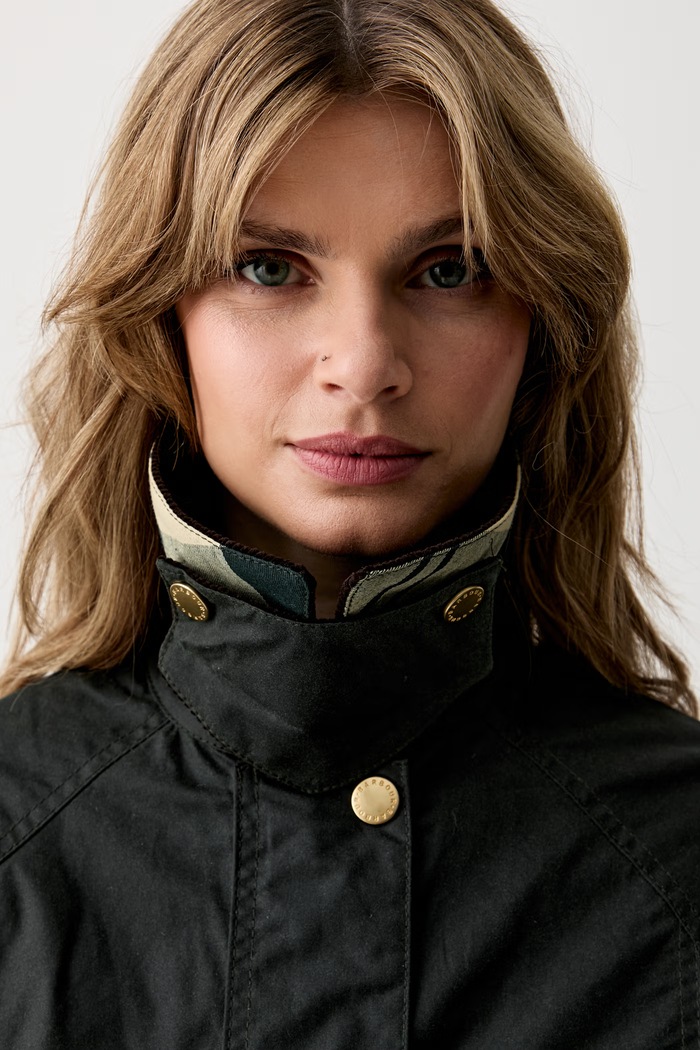 Barbour BEADNELL parka jacket Women's with cotton LWX1402 green