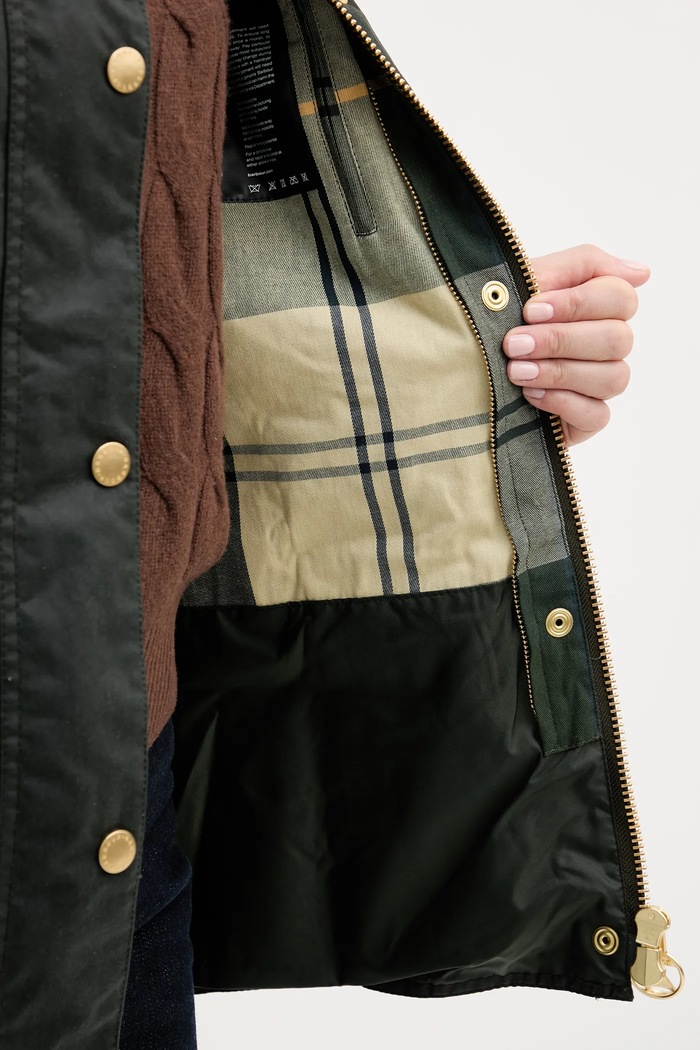 Barbour parka ženska z bombažem BEADNELL LWX1402