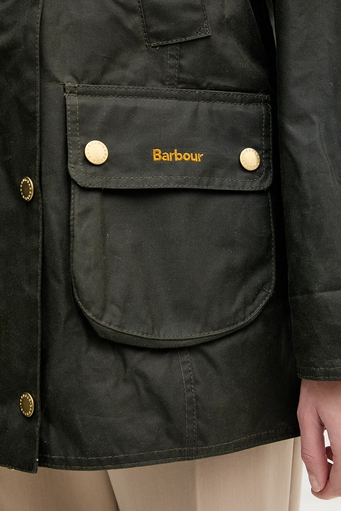 Barbour παρκά γυναικεία με βαμβάκι BEADNELL LWX1402 πράσινο