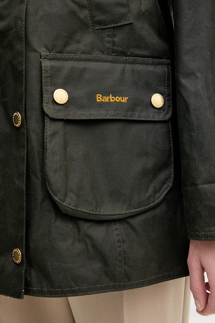 Barbour παρκά γυναικεία με βαμβάκι BEADNELL LWX1402 πράσινο