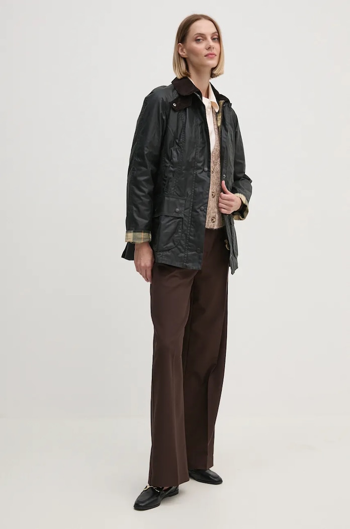 Barbour демисезонная куртка для женщин из хлопка Beadnell LWX0667 зелёный SS26