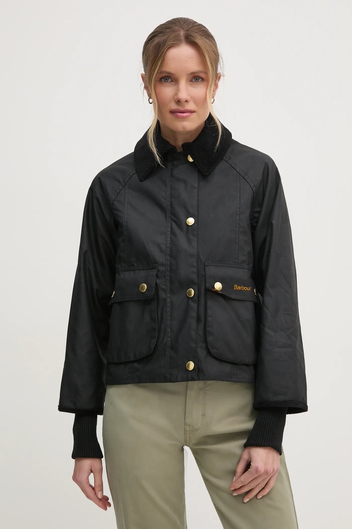 Barbour BEADNELL giacca da donna in cotone non isolato nero LWX1403