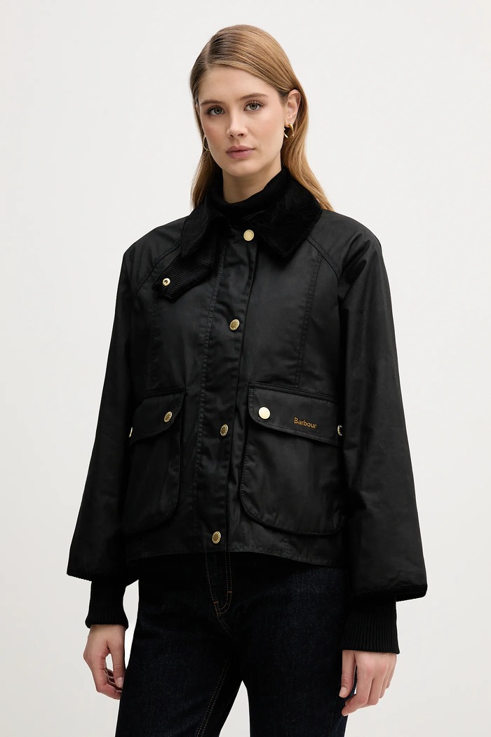 Barbour дамско яке от памук BEADNELL черен LWX1403