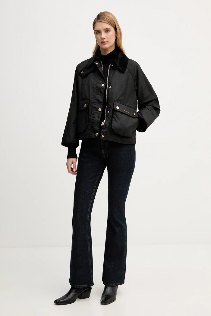 Barbour дамско яке от памук BEADNELL LWX1403 черен AW25