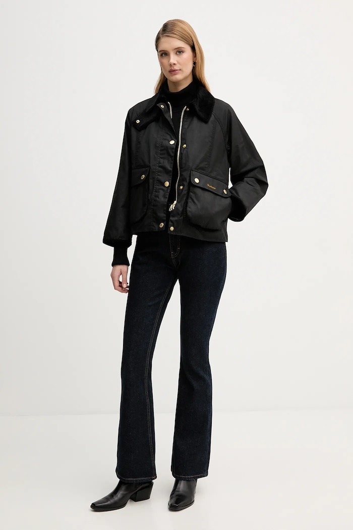 Barbour дамско яке от памук BEADNELL LWX1403 черен AW25