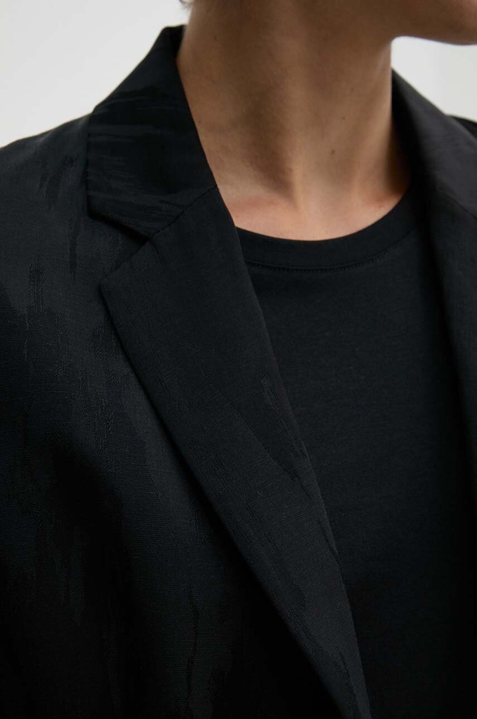 Blazer με μείγμα λινών Sisley Sisley μαύρο 23MELW02A