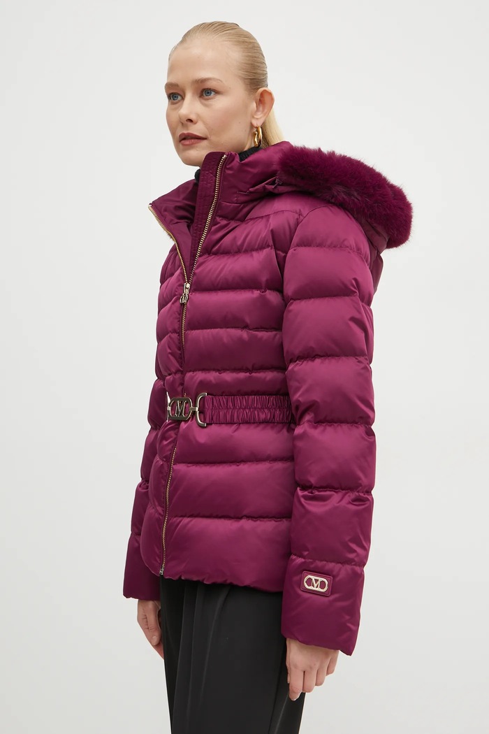 Péřová bunda Marciano by Guess JASTIN burgundské 4BGL14.7187A