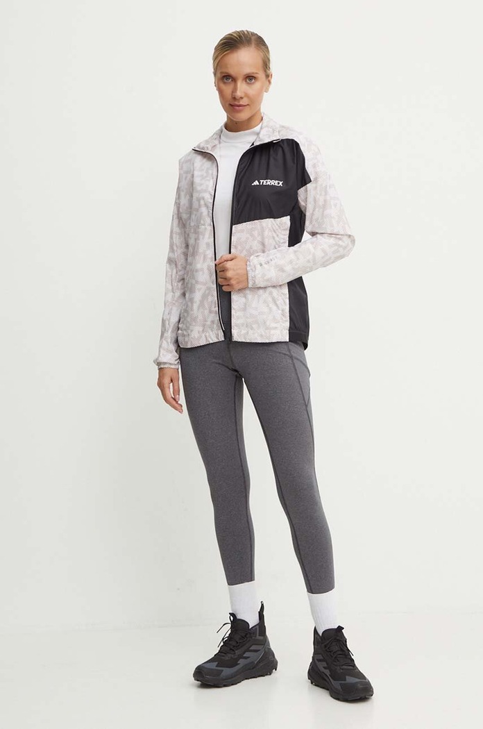 Vetrovka adidas TERREX IW9245 sivá AW24