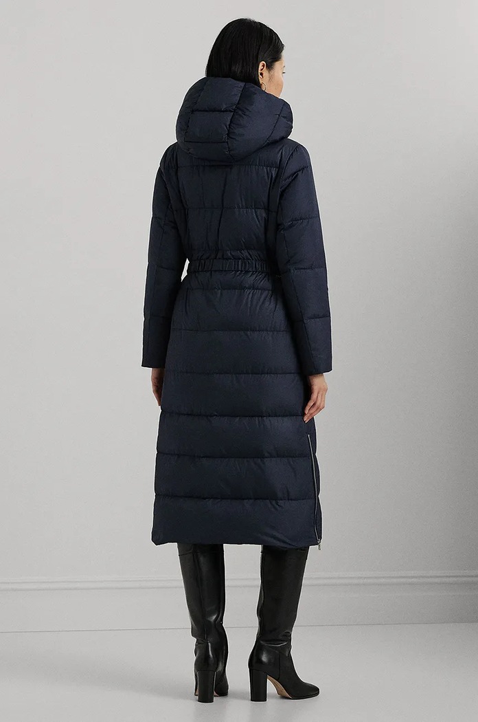 Lauren Ralph Lauren płaszcz puchowy 297957507 granatowy AW24