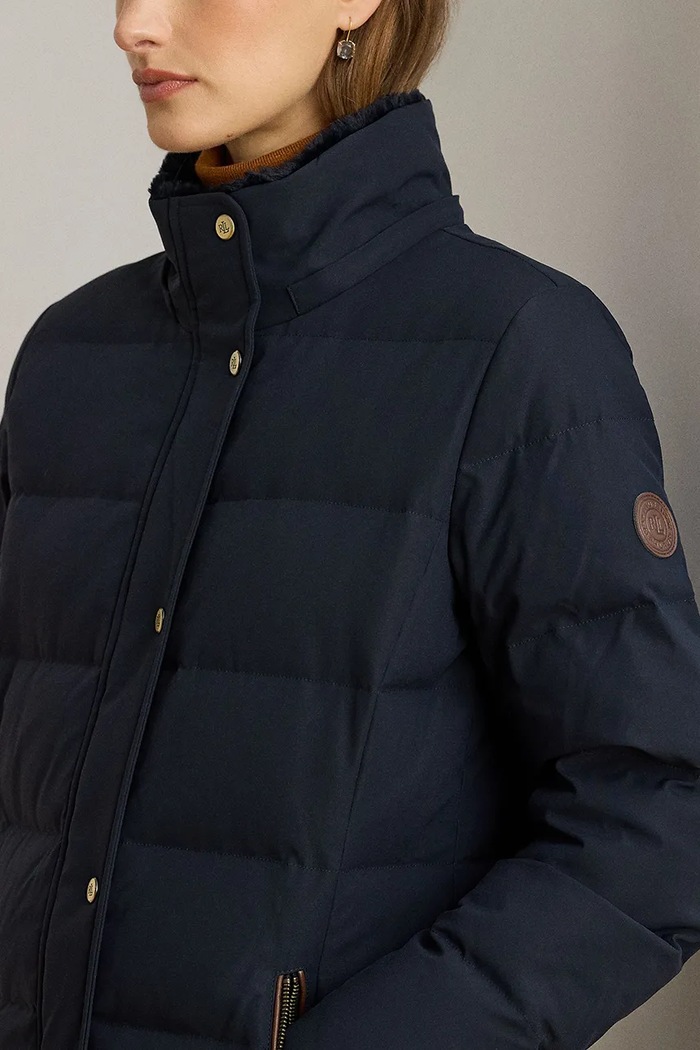 Kurtka puchowa damska Lauren Ralph Lauren 297957509 granatowy