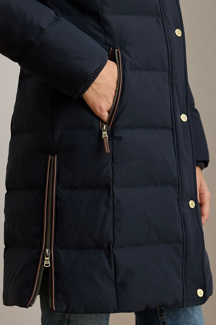 Kurtka puchowa damska Lauren Ralph Lauren granatowy 297957509