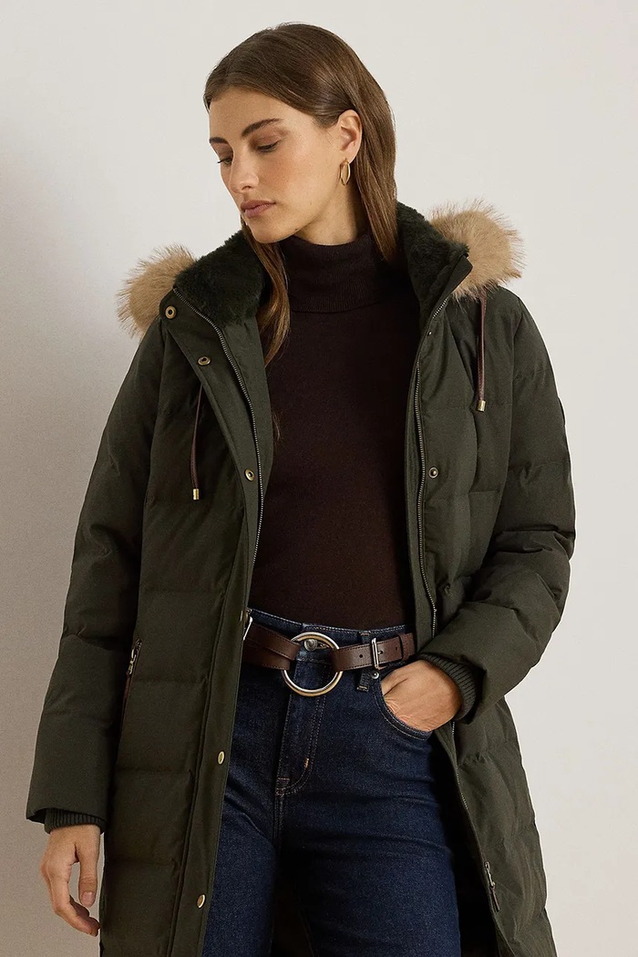 Odzież Lauren Ralph Lauren kurtka puchowa damska 297957509 zielony