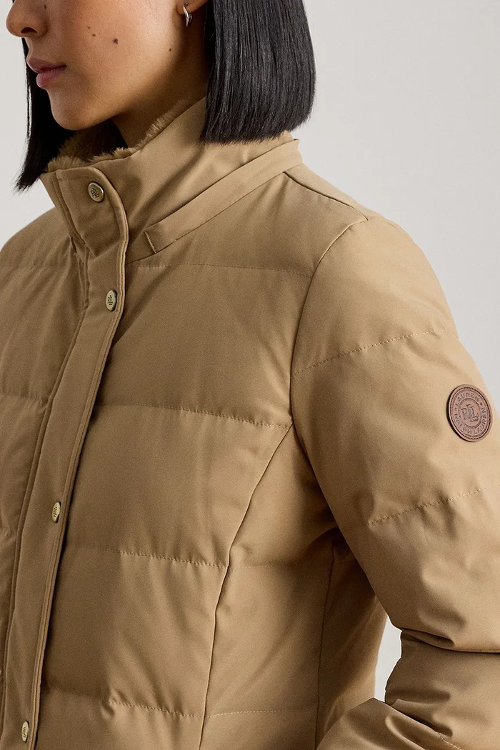 Odzież Lauren Ralph Lauren Kurtka puchowa damska 297957509 brązowy