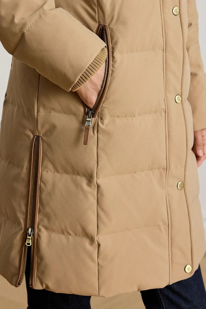Pernata jakna za žene Lauren Ralph Lauren smeđa 297957509