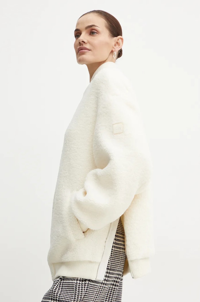 BOSS bluza polarowa bez kaptura beżowy 50524461