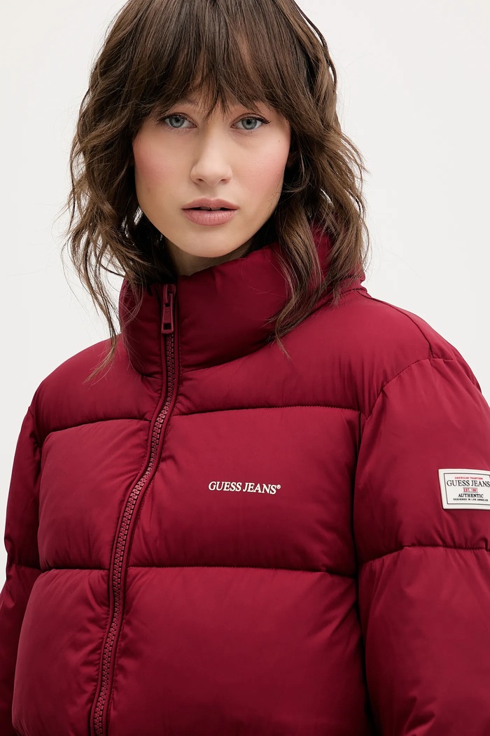 Bunda Guess Jeans burgundské W4BL21.WGII2