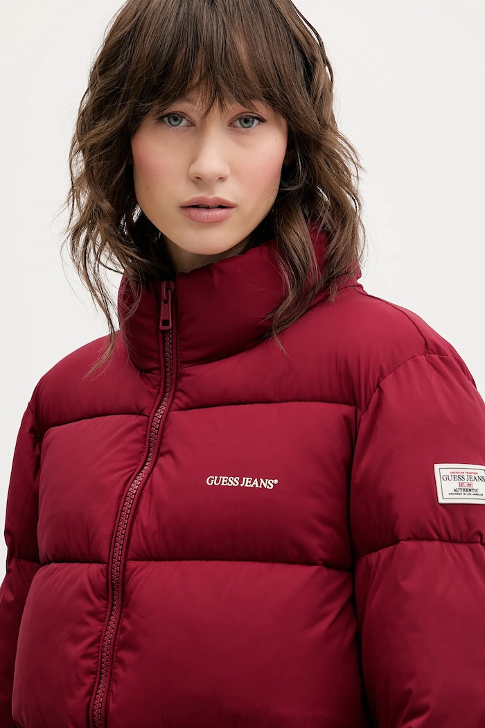 Bunda Guess Jeans burgundské W4BL21.WGII2