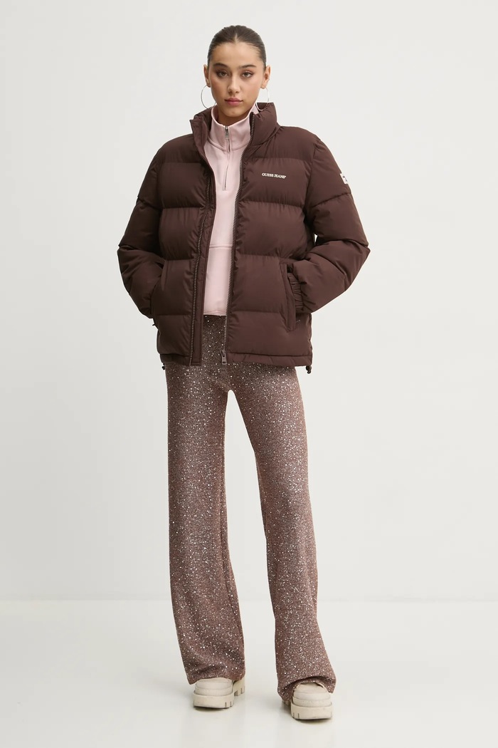 Jakna Guess Jeans W4BL21.WGII2 smeđa AW25