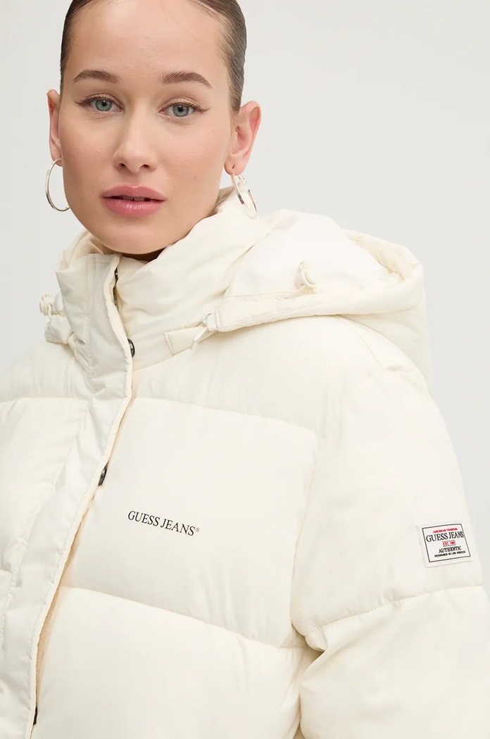 Jakna Guess Jeans bež W4BL24.WGII2