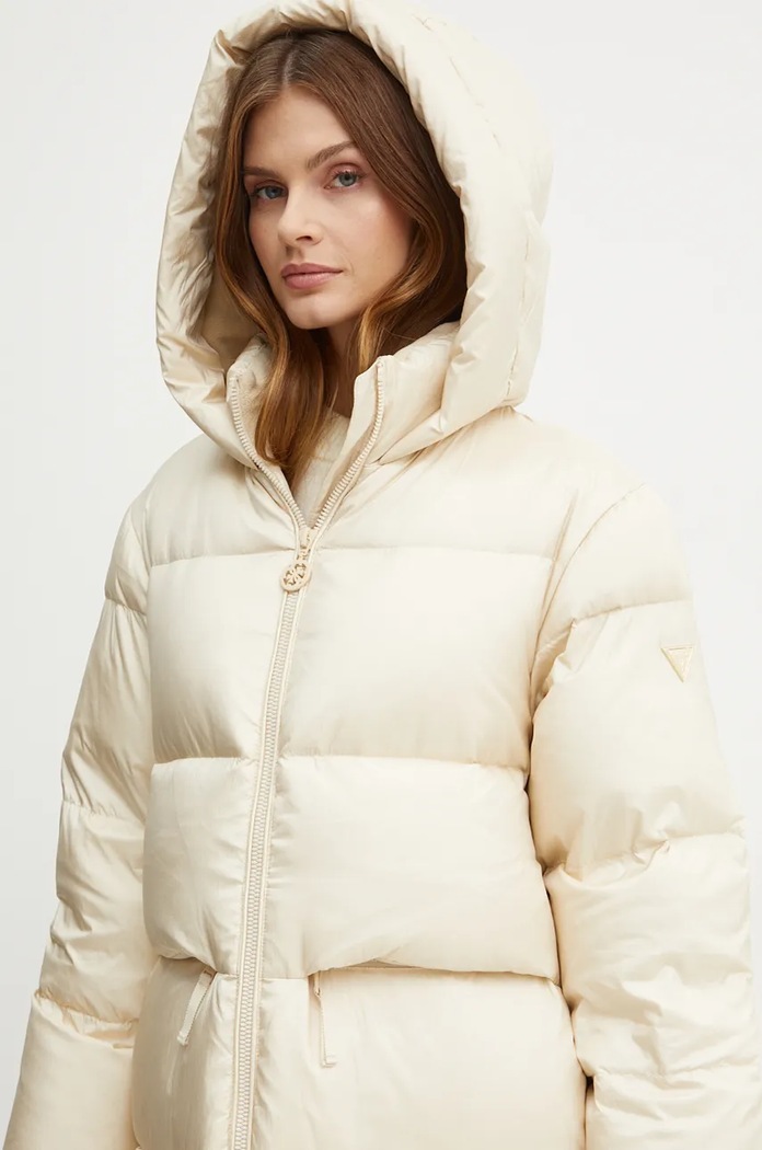 Péřová bunda Guess FAUSTINE W4BL0F.WGAE2 béžová AW24