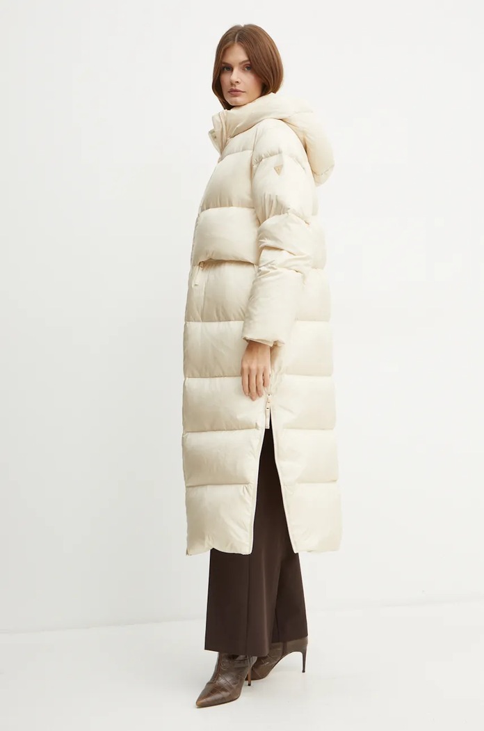 Péřová bunda Guess FAUSTINE béžová W4BL0F.WGAE2