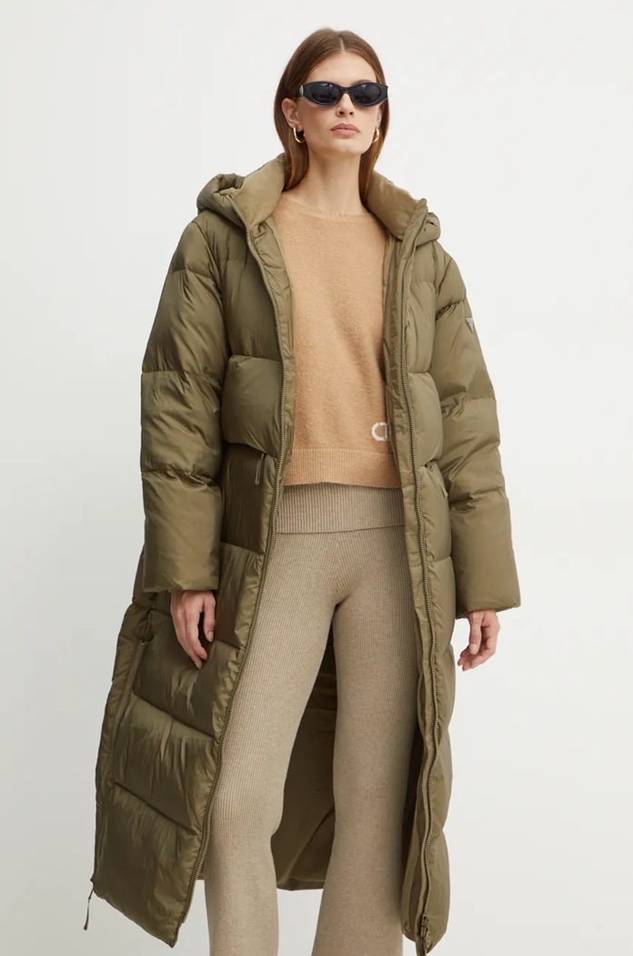 Μπουφάν με επένδυση από πούπουλα Guess FAUSTINE πράσινο W4BL0F.WGAE2