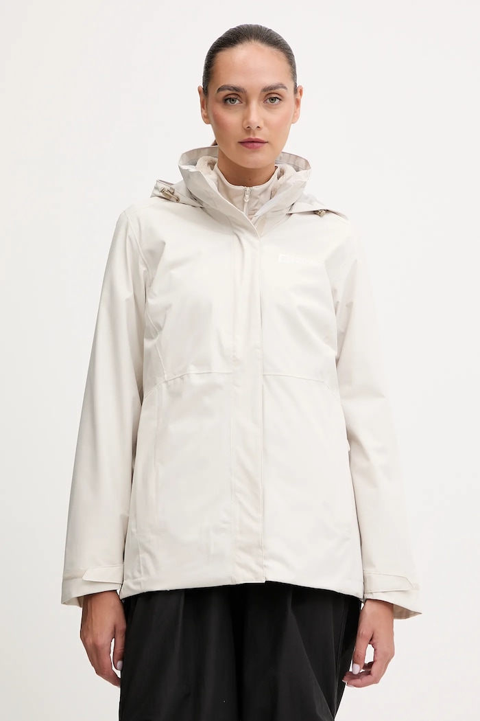 Jack Wolfskin szabadidős kabát Rotwand 3 in 1 enyhén szigetelt bézs A60333