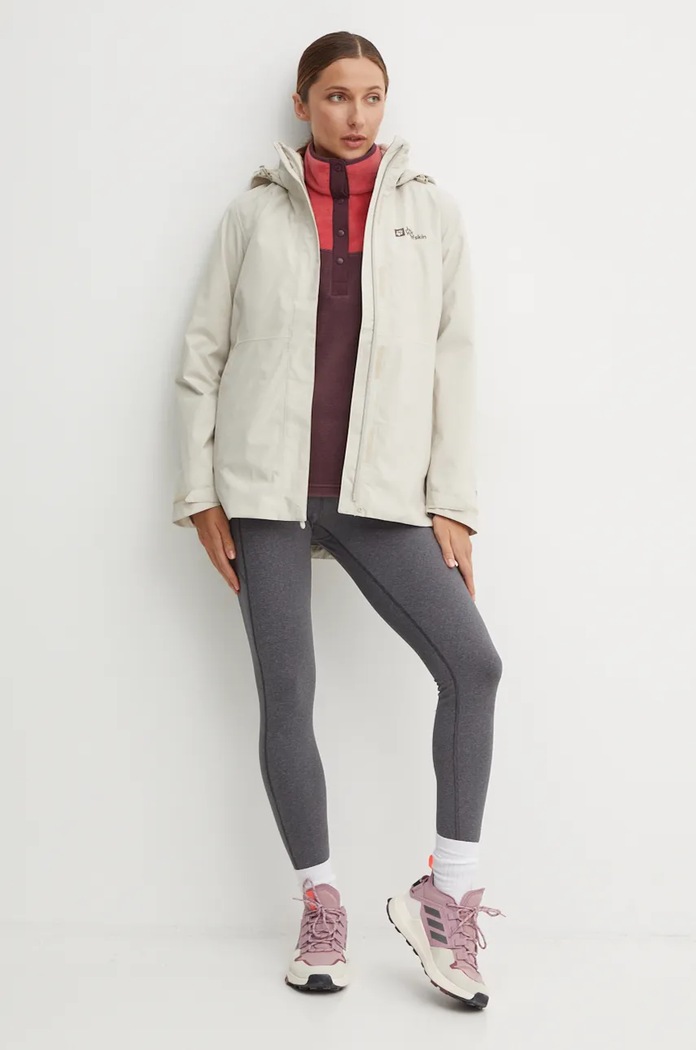 Μπουφάν Jack Wolfskin Rotwand 3 in 1 A60333 μπεζ AW25