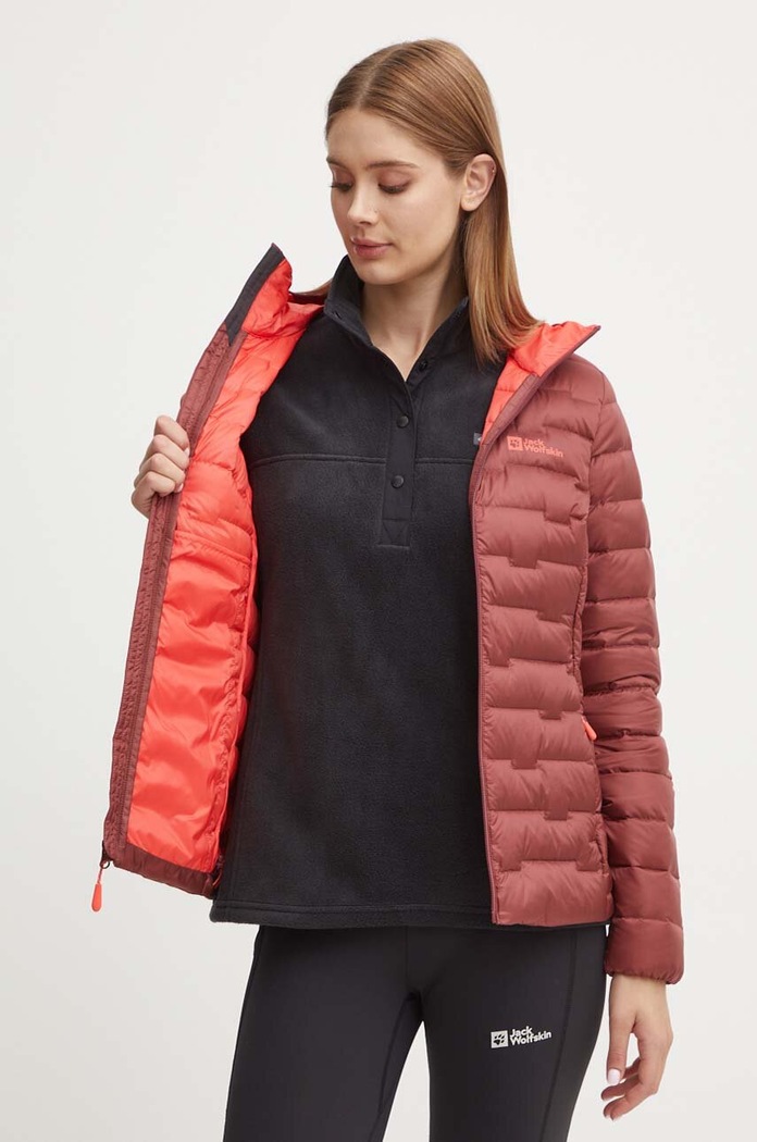 Пухено спортно яке Jack Wolfskin Passamani A61833 бордо