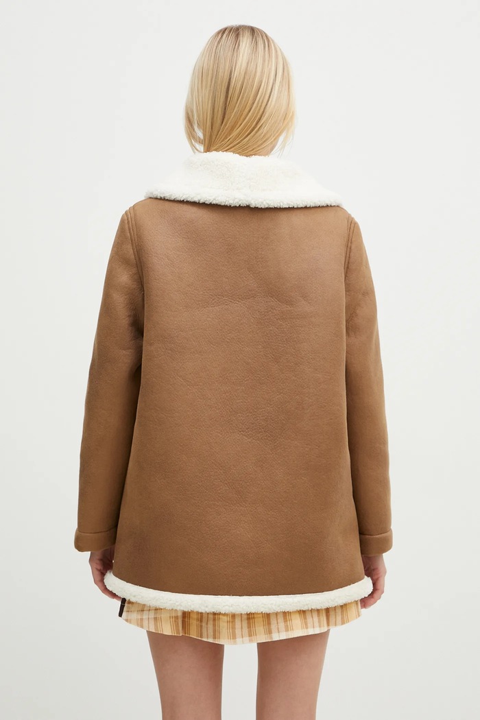 Oblečení Bunda A.P.C. Manteau Vanessa PSAJO.F01539.AAD hnědá